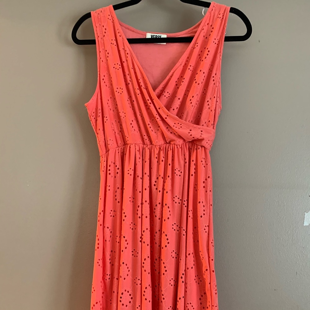Knee length Bright Eyelet Dress